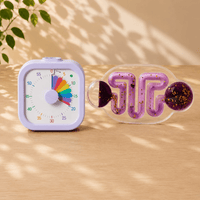 Wait & Focus Kit - Visual Timer + Sensory Squishy Pad - NeuroBuddy