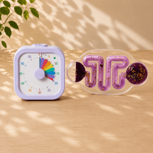Wait & Focus Kit - Visual Timer + Sensory Squishy Pad - NeuroBuddy